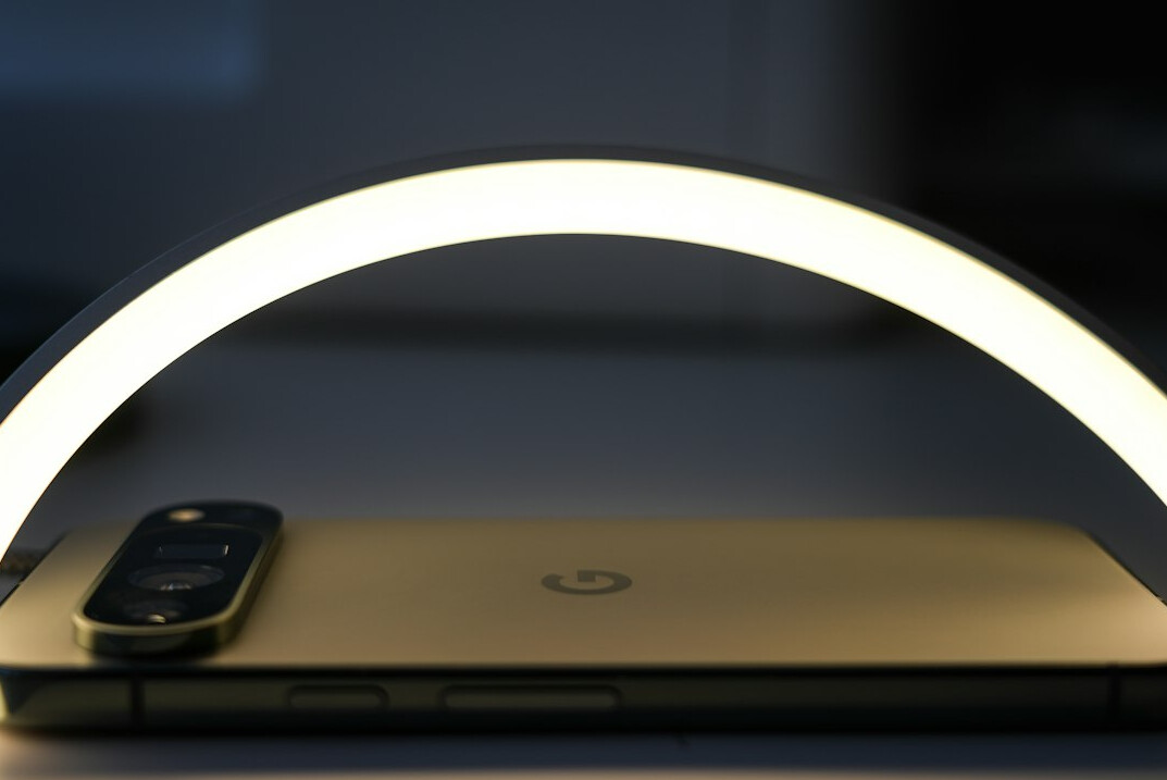 Smartphone on a ring light stand for content creation