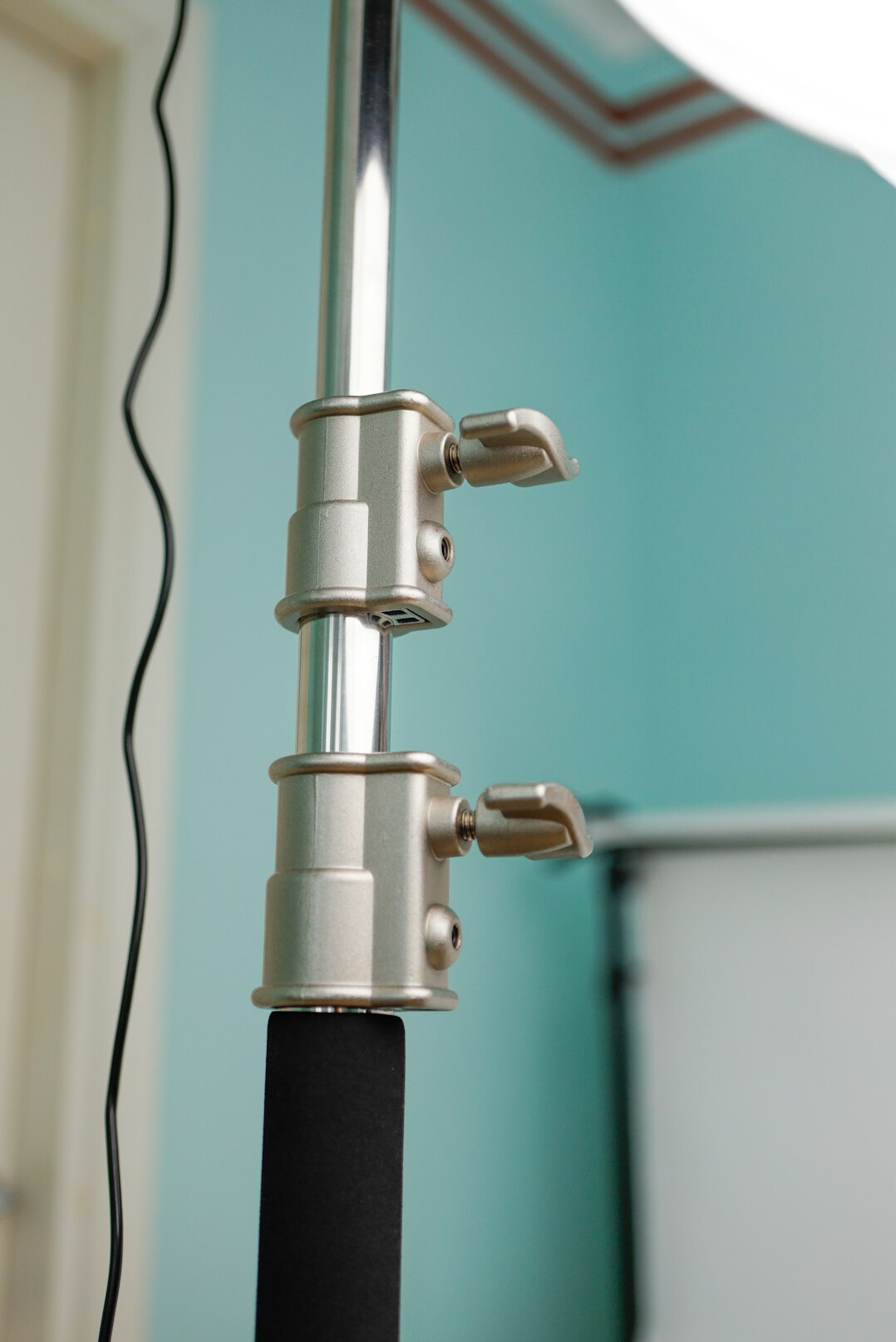 Microphone set up for a television interview