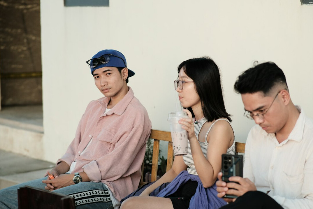 group of influencers chatting